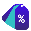 graphic of price tags with a percentage symbol in the front one, representing insurance discounts