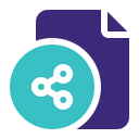Document icon with a share symbol