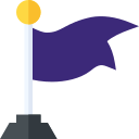 icon of purple flag on a flagpole