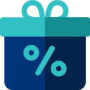 icon of gift box with percentage symbol on it representing insurance bundle discounts